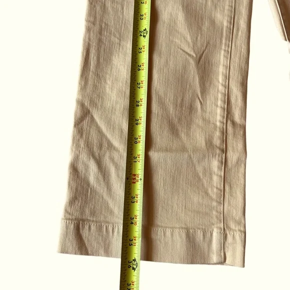 PAIGE Nellie Wide Leg Culotte Jeans in Light Yellow Size 27 - Picture 15 of 16